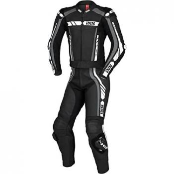 iXS Traje de cuero RS-800 Negro-Gris-Blanco 2-Piezas