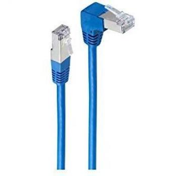 Cable de red S/FTP Cat.6 Acodado Recto Azul 1 m
