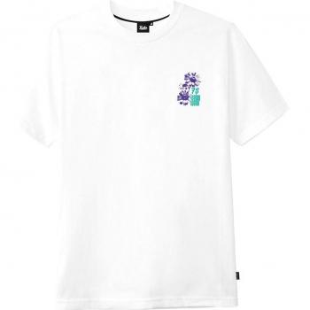 Tealer Floral Print Short Sleeve T-Shirt, White, Size S
