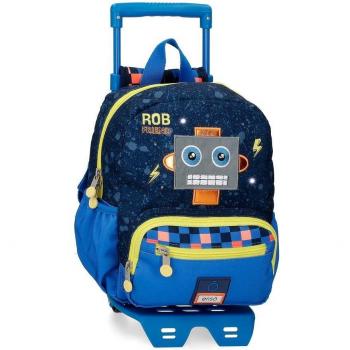 Mochila Enso Rob Friend Preescolar 28cm con carro
