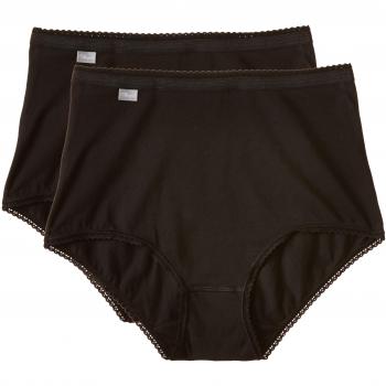 Playtex Basic Baumwoll Maxi DP, 3915 - Bikini para mujer, color schwarz 1001, talla 58