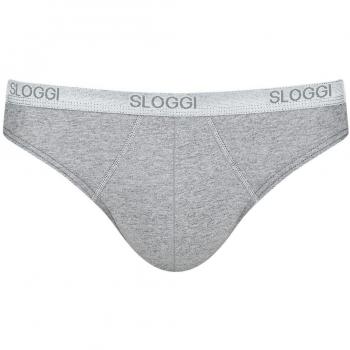 Sloggi Men's Basic Mini Briefs - Gray Cotton