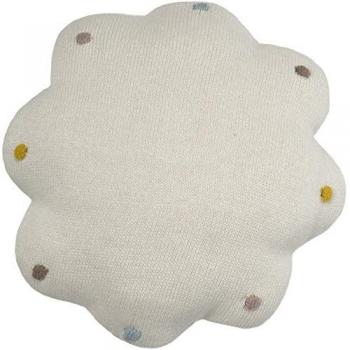 Cojín Redondo Lavable Galleta para Bebé - 25 cm - Funda 100% Algodón, Relleno 100% Poliéster
