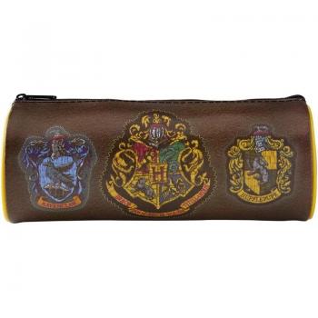 Estuche Escolar Cilíndrico Harry Potter Crests Multicolor 21x8cm