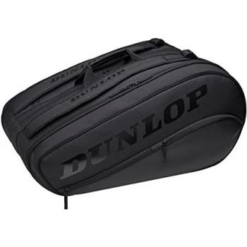 Dunlop Team Thermo Raquetero De 12 - Negro, raquetero para tenis y pádel, capacidad para 12 raquetas, material térmico que protege el equipo de cambios de temperatura, compartimento principal con cierre