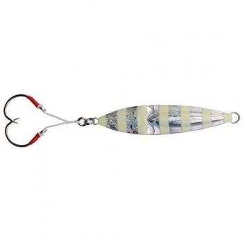SAVAGE GEARSLIM SQUISH JIG 130GR GLOW ZEBRA