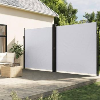 Toldo lateral retráctil 220x1000 cm Color Negro, Crema, Azul y Blanco