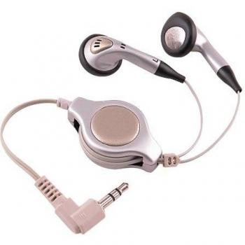 Elbe AU-925-R - Auriculares estéreo con cable retráctil y conector de 2,5 mm