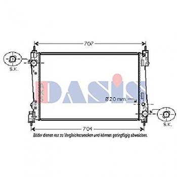 AKS Dasis 082038N Radiador, refrigeración del motor