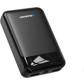 Batería Externa Blaupunkt 5000mAh Alta Velocidad Puertos USB y Tipo-C - Negro