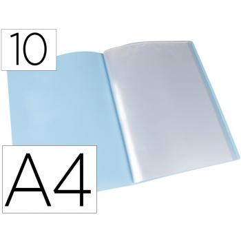 Carpeta Liderpapel Escaparate DIN A4 10 Fundas Polipropileno Color Azul