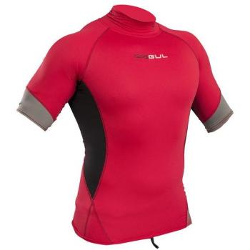 Gul 2018 Xola Short Sleeve Rash Vest Red/Black RG0338-B4 Sizes- - Large