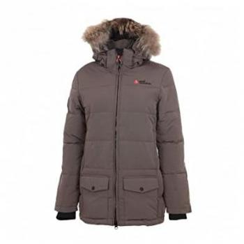 Peak Mountain Atole Women's Down Puffer Jacket - Beige, Size S