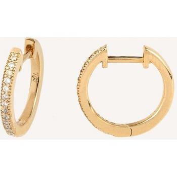 Pendientes Vidal & Vidal Trendy con circonitas y acabados en oro 18 Kt