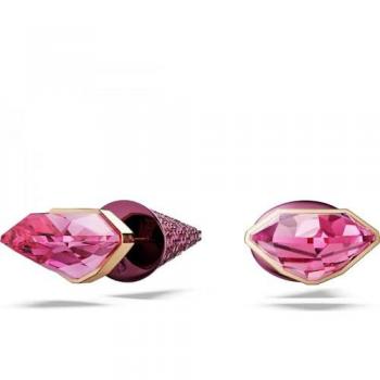 Pendientes de botón Swarovski Lucent con cristales rosas y engaste en pavé