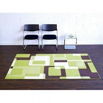 Hanse Home Retro Alfombra, Polipropileno, Verde, marrón, Crema, 120 x 170 cm