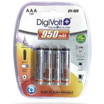 Pila recargable AAA/R3 950 mAh BT4-950 Blister de 4 unidades