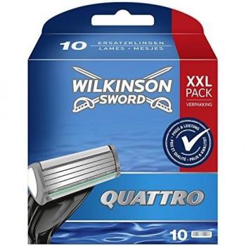 Cuchillas de afeitar Wilkinson Sword Quattro, 10 Unidades