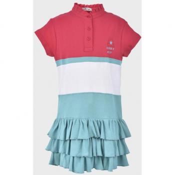 Vestido de bebé niña tipo polo multicolor de algodón