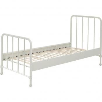 Cama Juvenil Vipack Bronxx - Metal Blanco - 90x200 cm - Incluye Somier