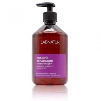 Champú Reparador con Biotina 500ml SYS Cosmetica Natural - Para Cabellos Dañados y Secos, Cabello más Fuerte y Brillante, Protege el Cuero Cabelludo, Mayor Volumen y Cre
