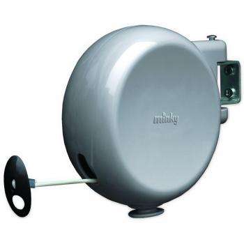 Minky VT20500103 Retractable Reel Washing Line with 15 m of Drying Space, Grey