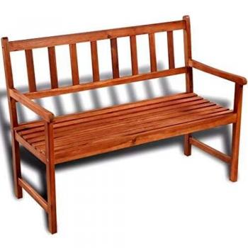 Solid Acacia Wood Garden Bench 120 cm