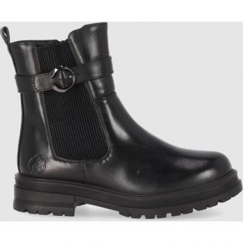 Bota niña chelsea plana con hebilla Chika10 Kids ZAKIA 12 Botin Hebilla Negro/Black