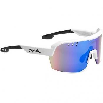 SPIUK Lyra | Gafas Deportivas de Ciclismo (Blanco Espejo Verde)