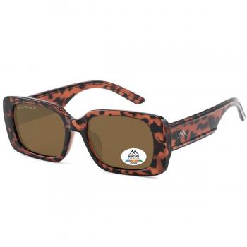 Montana Eyewear MP76 Polarized Sunglasses Tortoiseshell Size 54 for Men and Shiny Turtle Brown Polarized Rectangle Sunglasses One Size for Women