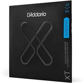 D'Addario XT Phosphor Bronze Acoustic Guitar Strings Light 12-53 (2 Pack)