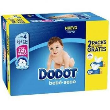 Dodot Pañales Talla 4 (9-14 kg) 124 Pañales