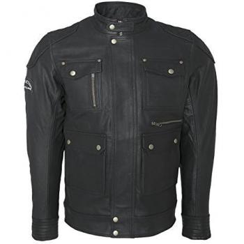 Chaqueta de moto de cuero estilo vintage cafe racer Invictus Ulises