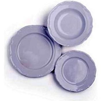 Excelsa Mademoiselle Platos de 18 Piezas, Juego para 6 Personas, Porcelana, Bianco