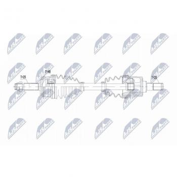 Árbol de transmisión NTY NPW-KA-384 Semiaste Antriebswelle
