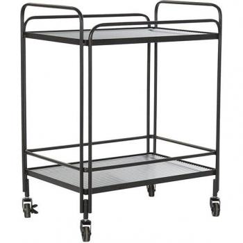 CAMARERA METAL CRISTAL 60,5X40,5X75,5 NEGRO