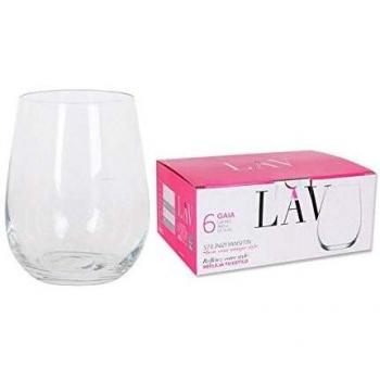 Gaia 144883 Vaso, Transparente, 360 cc, Caja de 6