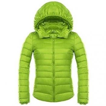 WJP mujeres ultra ligero de la chaqueta poco voluminoso abajo Outwear amortiguar por la chaqueta W-2492