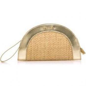 Bolso de mano Mariamare semicircular de rafia