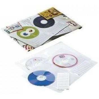 Pardo 2184 - Funda para CD/DVD 5 ud con 4 taladros en Formato A4