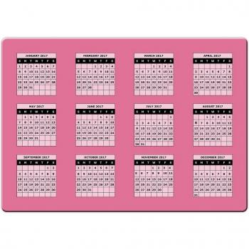 Pálido rosa - 2017 calendario grande