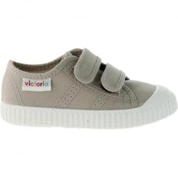 Victoria 1915 Double Closure Baby Sneakers in Navy Blue with Reinforced Toe