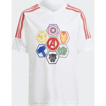 Camiseta adidas x Marvel Avengers infantil blanco