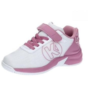 Zapatillas de Balonmano Indoor para Niños Kempa Attack 2.0 Game Changer Blancas/Rosas