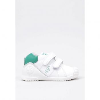 Zapatillas Deportivas Biomecanics Bebé Niño 222125-B Verde Cuero Auténtico