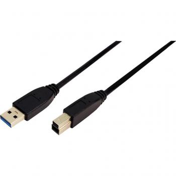 LogiLink 2m USB 3.0 Cable - USB-A to USB-B Male, Black