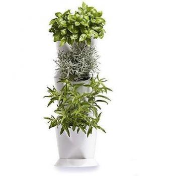 minigarden 1 Juego Corner para 3 Plantas, Jardines en los Rincones de tu Casa, Modular y Extensible, Colocar en el Suelo o Colgar en la Pared, Mecanismo de Drenaje Innovador