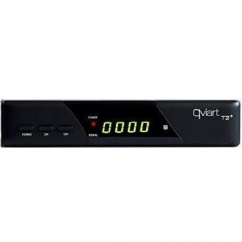 Qviart T2+ Receptor TDT DVB-T2 H265/H.264 HEVC Full HD 1080p con HDMI, Scart, Timeshift, Grabador PVR, EPG, USB 2.0 y Dolby, para la Television Actual y la del Futuro
