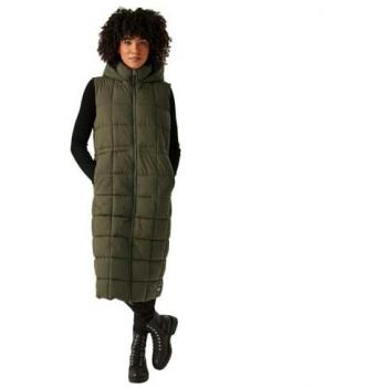 Regatta Women's Dark Khaki Water-Repellent Longline Gilet - Size 8