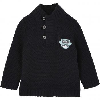 VERTBAUDET Jersey de Punto Tricot Motivo Zorro bebé niño Negro Oscuro Liso con Motivos 6M-67CM